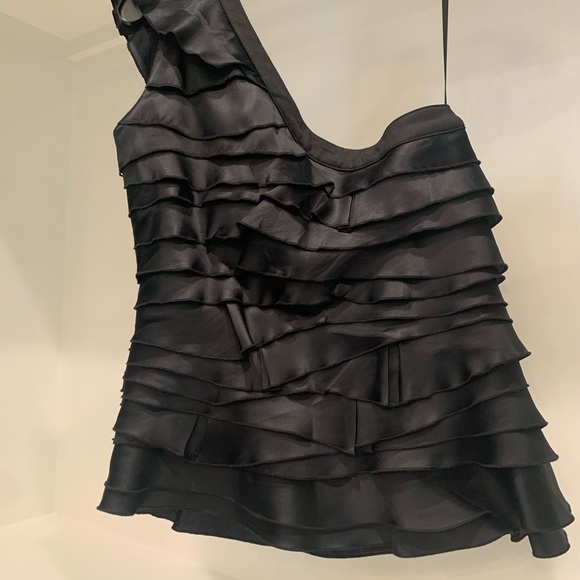 Vintage Rock and Republic one shoulder silk top. - Picture 3 of 9